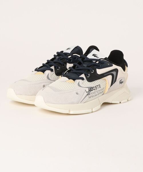 LACOSTE（ラコステ）の「《LACOSTE》L003 NEO 123 1 SMA（スニーカー・メンズ・ベージュ/ホワイト×イエロー/ホワイト×ブラック・UK9/UK9.5/UK8/UK7.5）」の2枚目の写真