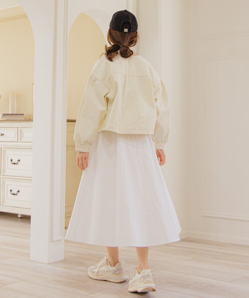 flower(フラワー)の「ツーウェイタックフレアスカート(スカート・レディース・ホワイト/ネイビー・FREE)」の18枚目の写真