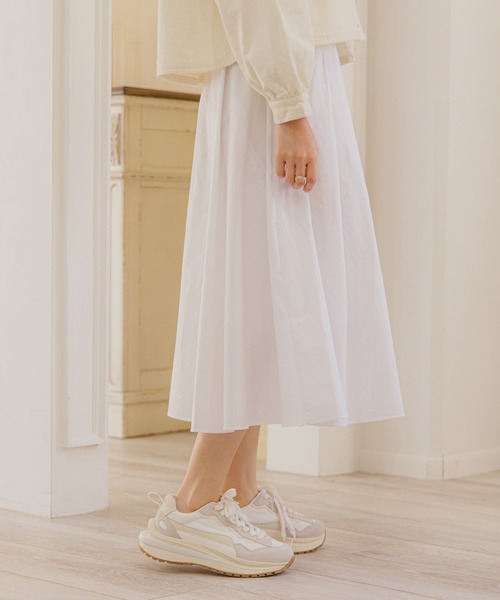flower(フラワー)の「ツーウェイタックフレアスカート(スカート・レディース・ホワイト/ネイビー・FREE)」の17枚目の写真