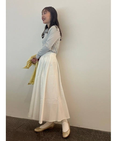 flower(フラワー)の「ツーウェイタックフレアスカート(スカート・レディース・ホワイト/ネイビー・FREE)」の10枚目の写真