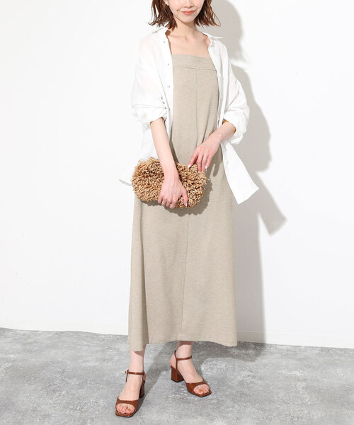 SLOBE IENA（スローブイエナ）の「リネンライク キャミワンピース  