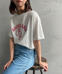THE SHINZONE | [THE SHINZONE/ザ シンゾーン] AMERICANAコラボレーション カレッジロゴプリントTシャツ(Tシャツ/カットソー)