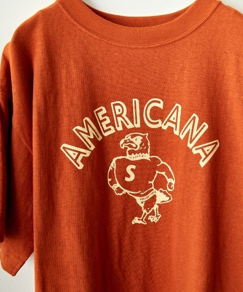 THE SHINZONE（ザ　シンゾーン）の「[THE SHINZONE/ザ シンゾーン] AMERICANAコラボレーション カレッジロゴプリントTシャツ（Tシャツ/カットソー・レディース・ブラック/ホワイト/ブラウン・0）」の4枚目の写真