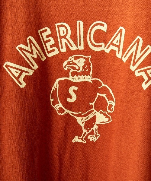 THE SHINZONE（ザ　シンゾーン）の「[THE SHINZONE/ザ シンゾーン] AMERICANAコラボレーション カレッジロゴプリントTシャツ（Tシャツ/カットソー・レディース・ブラック/ホワイト/ブラウン・0）」の7枚目の写真