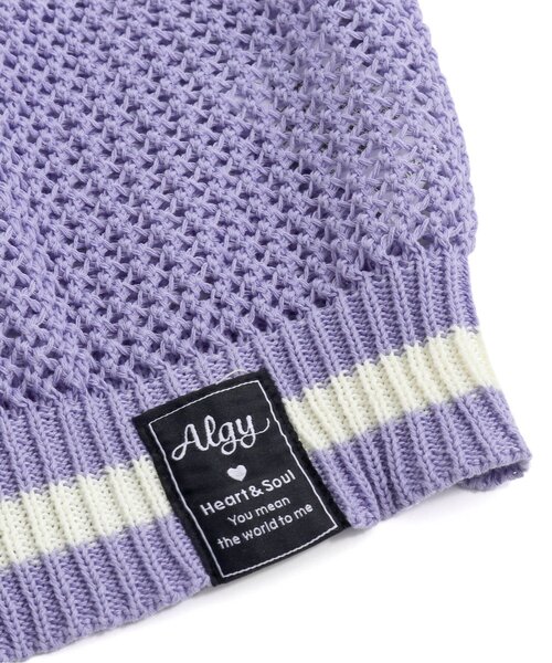 algy（アルジー）の「透かし網みベスト＆Tシャツセット（ベスト・キッズ・ネイビー/アイボリー/ラベンダー・MEDIUM/X-SMALL/SMALL/XX-SMALL）」の16枚目の写真