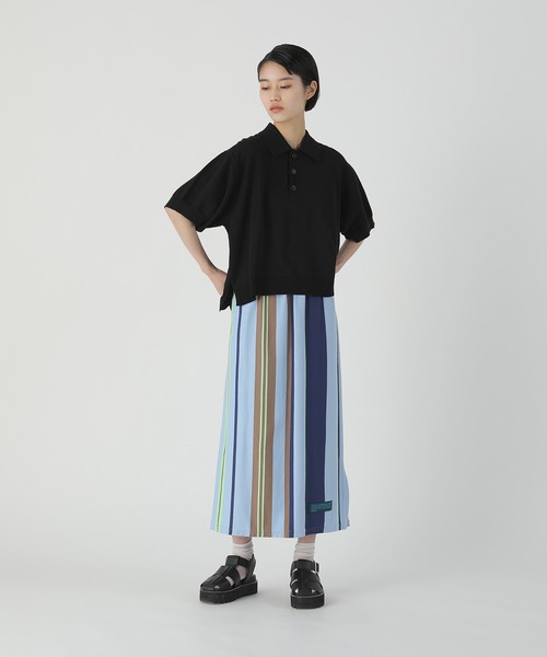 ZUCCA ズッカ ロングスカート マルチストライプ M ZUCCA ズッカ ロングスカート マルチストライプ M