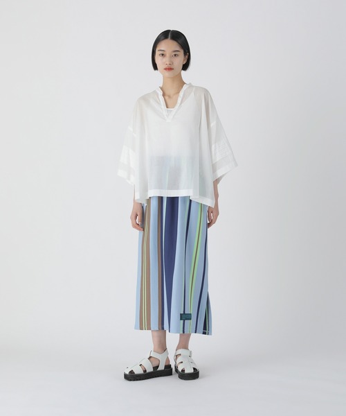 ZUCCA ズッカ ロングスカート マルチストライプ M