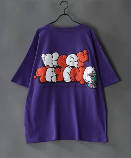 SITRY(シトリー)の「oversize foam print T-shirt/オーバーサイズ 発泡プリント Tシャツ(Tシャツ/カットソー・メンズ・ブラック/ブラック系その他2/ブラック系その他/ブルー/ホワイト系その他2/ホワイト系その他/ホワイト/ピンク/グリーン/グリーン系その他/ブルー系その他/パープル・M/L)」の11枚目の写真