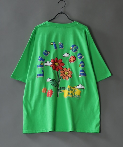 SITRY(シトリー)の「oversize foam print T-shirt/オーバーサイズ 発泡プリント Tシャツ(Tシャツ/カットソー・メンズ・ブラック/ブラック系その他2/ブラック系その他/ブルー/ホワイト系その他2/ホワイト系その他/ホワイト/ピンク/グリーン/グリーン系その他/ブルー系その他/パープル・M/L)」の8枚目の写真