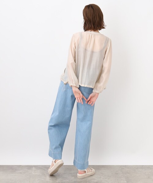 grove（グローブ）の「◆ニュアンスを楽しむシアーブルゾン（ブルゾン・レディース・ライトグレー/グレー系その他/キャメル・02/03/01/05/04）」の7枚目の写真