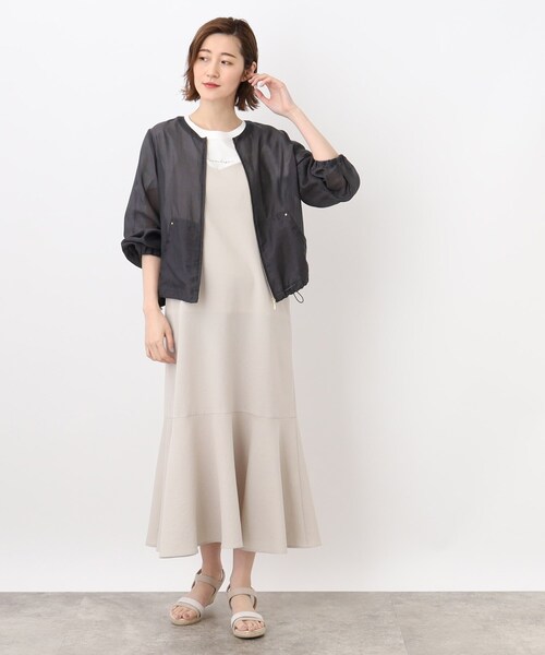 grove（グローブ）の「◆ニュアンスを楽しむシアーブルゾン（ブルゾン・レディース・ライトグレー/グレー系その他/キャメル・02/03/01/05/04）」の10枚目の写真