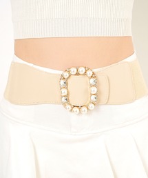 Diable baiser（ディアブルベーゼ）の「ビジューパール太ゴムベルト（ベルト）」