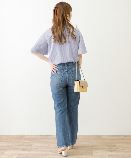 URBAN RESEARCH Sonny Label（アーバンリサーチサニーレーベル）の「ストライプバタフライスリーブブラウス（シャツ/ブラウス・レディース・グレー系その他/ブルー系その他・FREE）」の10枚目の写真