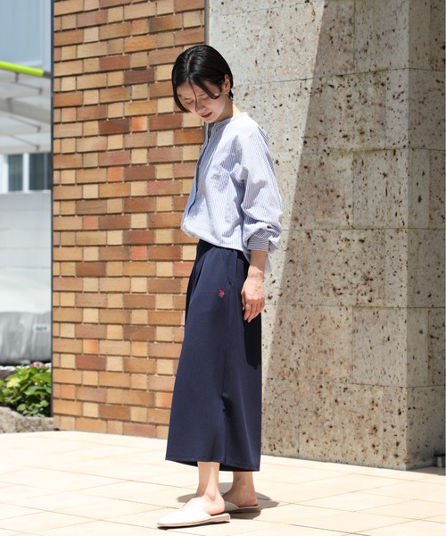 U.S. POLO ASSN.(ユーエスポロアッスン)の「【U.S. POLO ASSN.】U.S.POLOレディース ワンポイント刺繍ガウチョパンツ PLL31504U(その他パンツ・レディース・ブラック/ネイビー/ブラウン・L/M)」の4枚目の写真