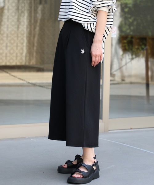 U.S. POLO ASSN.(ユーエスポロアッスン)の「【U.S. POLO ASSN.】U.S.POLOレディース ワンポイント刺繍ガウチョパンツ PLL31504U(その他パンツ・レディース・ブラック/ネイビー/ブラウン・L/M)」の9枚目の写真