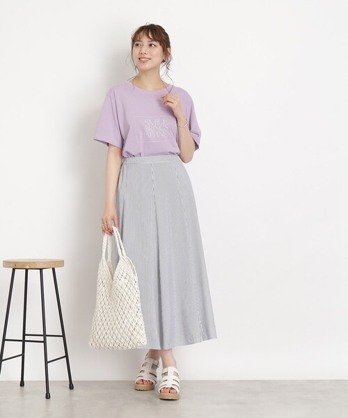 DRESKIP（ドレスキップ）の「◆【ふわっと軽やか】サッカーフレアスカート（スカート・レディース・ネイビー/グリーン/ネイビー系2・04/03/02）」の11枚目の写真