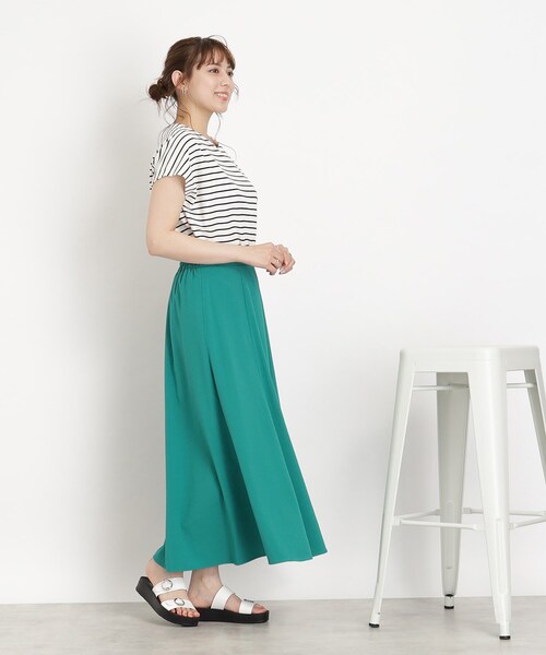 DRESKIP（ドレスキップ）の「◆【ふわっと軽やか】サッカーフレアスカート（スカート・レディース・ネイビー/グリーン/ネイビー系2・04/03/02）」の16枚目の写真