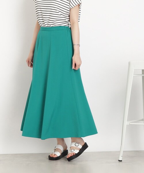 DRESKIP（ドレスキップ）の「◆【ふわっと軽やか】サッカーフレアスカート（スカート・レディース・ネイビー/グリーン/ネイビー系2・04/03/02）」の18枚目の写真