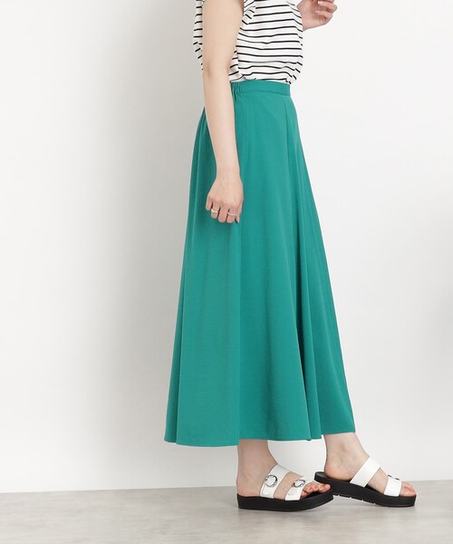 DRESKIP（ドレスキップ）の「◆【ふわっと軽やか】サッカーフレアスカート（スカート・レディース・ネイビー/グリーン/ネイビー系2・04/03/02）」の19枚目の写真