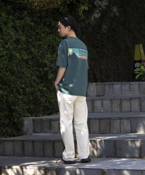 Franklin Climbing（フランクリンクライミング）の「【Franklin Climbing】バックプリント ショートスリーブTシャツ（Tシャツ/カットソー・メンズ・オフホワイト/サックスブルー/イエロー/ブラック/ミント/ライトパープル・S/M/L）」の17枚目の写真