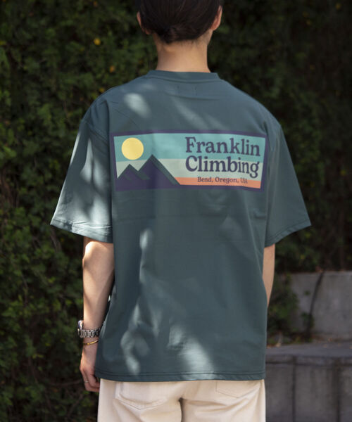 Franklin Climbing（フランクリンクライミング）の「【Franklin Climbing】バックプリント ショートスリーブTシャツ（Tシャツ/カットソー・メンズ・オフホワイト/サックスブルー/イエロー/ブラック/ミント/ライトパープル・S/M/L）」の21枚目の写真