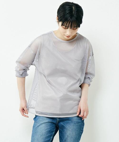 MELROSE claire(メルローズ クレール)の「【ほんのりスポーツマインドな新鮮メッシュ2WAYで使えるプル&カーディガン】(カーディガン/ボレロ・レディース・ブラック/グレイッシュベージュ/ホワイト・FREE)」の6枚目の写真