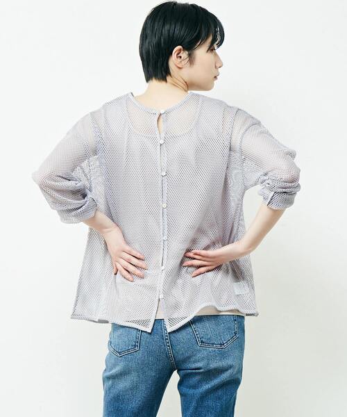 MELROSE claire(メルローズ クレール)の「【ほんのりスポーツマインドな新鮮メッシュ2WAYで使えるプル&カーディガン】(カーディガン/ボレロ・レディース・ブラック/グレイッシュベージュ/ホワイト・FREE)」の9枚目の写真