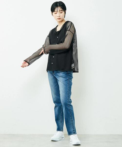 MELROSE claire(メルローズ クレール)の「【ほんのりスポーツマインドな新鮮メッシュ2WAYで使えるプル&カーディガン】(カーディガン/ボレロ・レディース・ブラック/グレイッシュベージュ/ホワイト・FREE)」の17枚目の写真