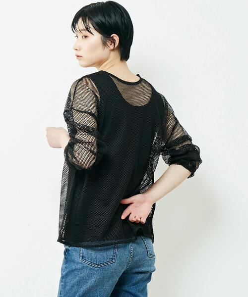 MELROSE claire(メルローズ クレール)の「【ほんのりスポーツマインドな新鮮メッシュ2WAYで使えるプル&カーディガン】(カーディガン/ボレロ・レディース・ブラック/グレイッシュベージュ/ホワイト・FREE)」の19枚目の写真