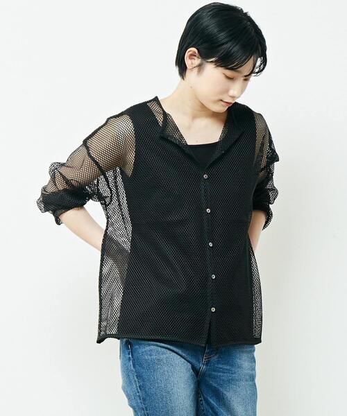 MELROSE claire(メルローズ クレール)の「【ほんのりスポーツマインドな新鮮メッシュ2WAYで使えるプル&カーディガン】(カーディガン/ボレロ・レディース・ブラック/グレイッシュベージュ/ホワイト・FREE)」の21枚目の写真