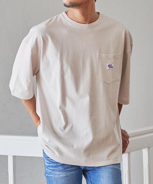 JEMORGAN(ジェーイーモーガン)の「『JEMORGAN LONG JOHNS/ジェーイーモーガンロングジョーンズ』半袖BIGポケット付きTEE【+】(Tシャツ/カットソー・メンズ・スモークピンク/サンドベージュ/サーモンピンク/ライトグレー/ネイビー/グリーン/オフホワイト/グレー系1/ブラック/ベージュ/カーキ・L/XL/M)」の4枚目の写真