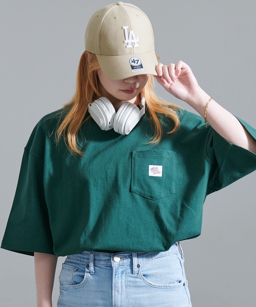 JEMORGAN(ジェーイーモーガン)の「『JEMORGAN LONG JOHNS/ジェーイーモーガンロングジョーンズ』半袖BIGポケット付きTEE【+】(Tシャツ/カットソー・メンズ・スモークピンク/サンドベージュ/サーモンピンク/ライトグレー/ネイビー/グリーン/オフホワイト/グレー系1/ブラック/ベージュ/カーキ・L/XL/M)」の8枚目の写真