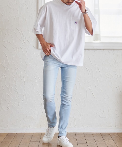 JEMORGAN(ジェーイーモーガン)の「『JEMORGAN LONG JOHNS/ジェーイーモーガンロングジョーンズ』半袖BIGポケット付きTEE【+】(Tシャツ/カットソー・メンズ・スモークピンク/サンドベージュ/サーモンピンク/ライトグレー/ネイビー/グリーン/オフホワイト/グレー系1/ブラック/ベージュ/カーキ・L/XL/M)」の13枚目の写真