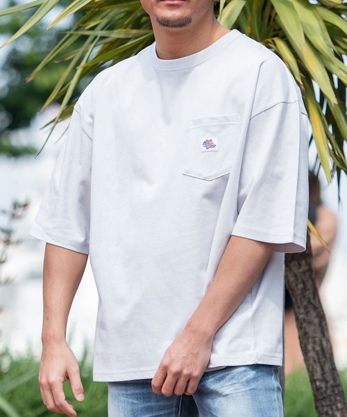 JEMORGAN(ジェーイーモーガン)の「『JEMORGAN LONG JOHNS/ジェーイーモーガンロングジョーンズ』半袖BIGポケット付きTEE【+】(Tシャツ/カットソー・メンズ・スモークピンク/サンドベージュ/サーモンピンク/ライトグレー/ネイビー/グリーン/オフホワイト/グレー系1/ブラック/ベージュ/カーキ・L/XL/M)」の18枚目の写真