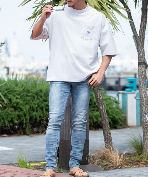 JEMORGAN(ジェーイーモーガン)の「『JEMORGAN LONG JOHNS/ジェーイーモーガンロングジョーンズ』半袖BIGポケット付きTEE【+】(Tシャツ/カットソー・メンズ・スモークピンク/サンドベージュ/サーモンピンク/ライトグレー/ネイビー/グリーン/オフホワイト/グレー系1/ブラック/ベージュ/カーキ・L/XL/M)」の20枚目の写真