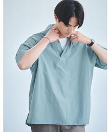 green label relaxing | タイプライター スキッパー プルオーバー シャツ(シャツ/ブラウス)