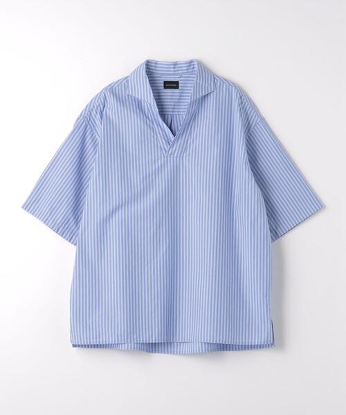 green label relaxing(グリーンレーベルリラクシング)の「タイプライター スキッパー プルオーバー シャツ(シャツ/ブラウス・メンズ・その他1/ネイビー/ライム・M/S/L/XL)」の12枚目の写真