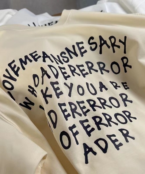 Achic(アシック)の「100%コットン ハート形プリント英文字ロゴTシャツ オーバーサイズ(Tシャツ/カットソー・レディース・ブラック/ホワイト/アイボリー・M)」の11枚目の写真