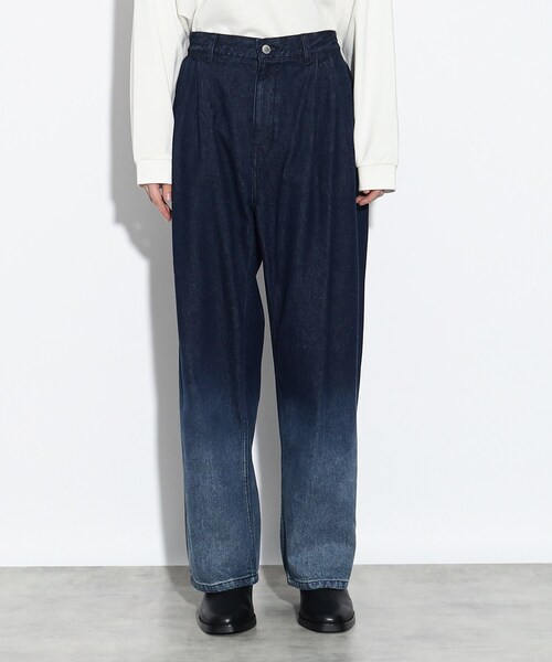 tk.TAKEO KIKUCHI（ティーケータケオキクチ）の「◆バギーデニム2タックパンツ（デニムパンツ・メンズ・ブラック系3/ネイビー系3・02/03）」の4枚目の写真