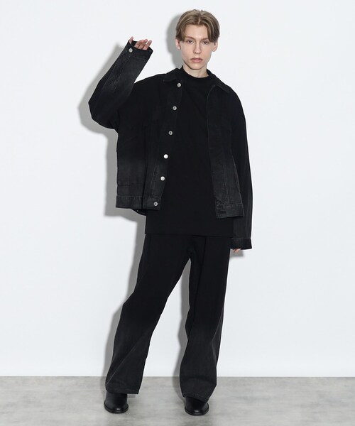 tk.TAKEO KIKUCHI（ティーケータケオキクチ）の「◆バギーデニム2タックパンツ（デニムパンツ・メンズ・ブラック系3/ネイビー系3・02/03）」の14枚目の写真