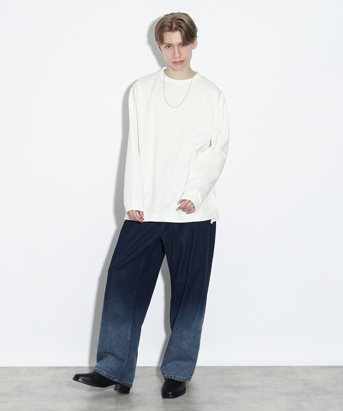 tk.TAKEO KIKUCHI（ティーケータケオキクチ）の「◆バギーデニム2タックパンツ（デニムパンツ・メンズ・ブラック系3/ネイビー系3・02/03）」の19枚目の写真