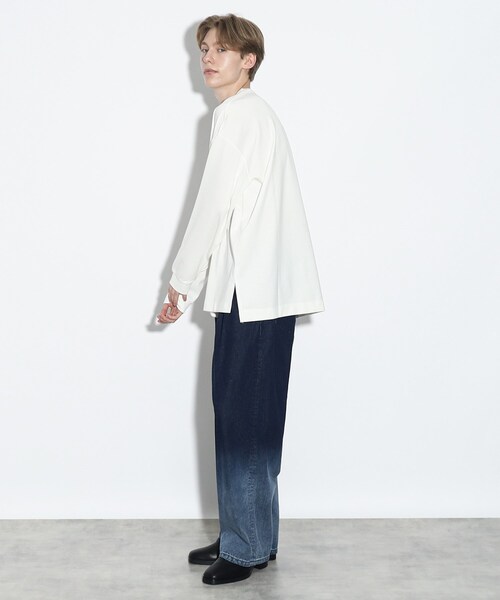 tk.TAKEO KIKUCHI（ティーケータケオキクチ）の「◆バギーデニム2タックパンツ（デニムパンツ・メンズ・ブラック系3/ネイビー系3・02/03）」の20枚目の写真