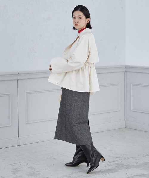 NOLLEY’S（ノーリーズ）の「インナーダウンショートブルゾン（ブルゾン・レディース・キャメル/オフホワイト/ネイビー・38）」の5枚目の写真