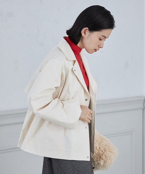 NOLLEY’S（ノーリーズ）の「インナーダウンショートブルゾン（ブルゾン・レディース・キャメル/オフホワイト/ネイビー・38）」の13枚目の写真