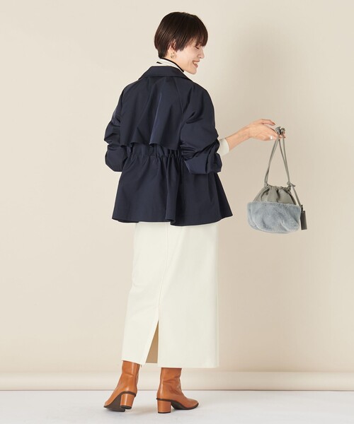 NOLLEY’S（ノーリーズ）の「インナーダウンショートブルゾン（ブルゾン・レディース・キャメル/オフホワイト/ネイビー・38）」の20枚目の写真