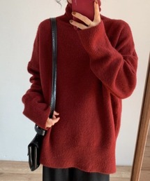 バルキーニットタートルチュニック