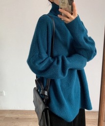 バルキーニットタートルチュニック