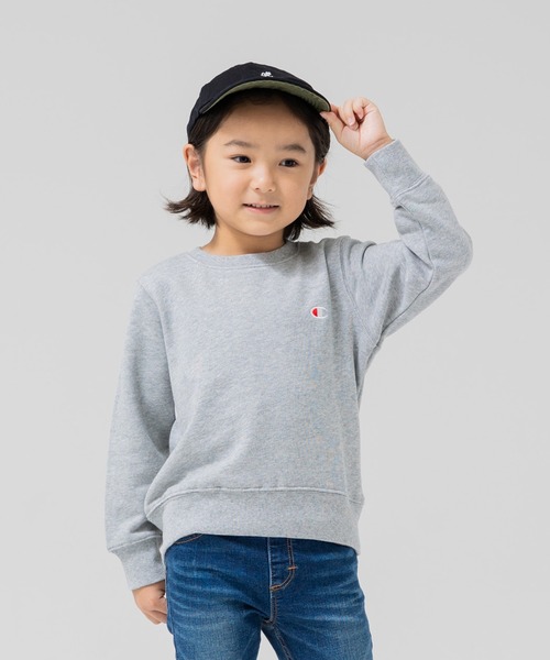 Champion(チャンピオン)の「champion / チャンピオン ロゴトレーナー(スウェット・キッズ・グレー/ブラック/ネイビー/ホワイト/ピンク/グリーン・130cm/120cm/110cm/100cm/90cm)」の3枚目の写真