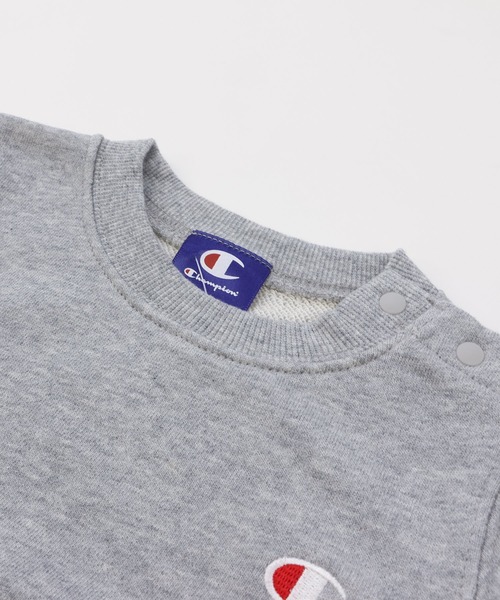 Champion(チャンピオン)の「champion / チャンピオン ロゴトレーナー(スウェット・キッズ・グレー/ブラック/ネイビー/ホワイト/ピンク/グリーン・130cm/120cm/110cm/100cm/90cm)」の9枚目の写真