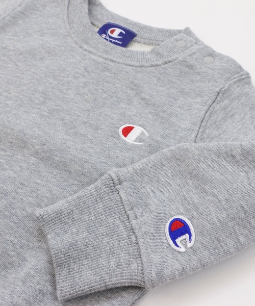 Champion(チャンピオン)の「champion / チャンピオン ロゴトレーナー(スウェット・キッズ・グレー/ブラック/ネイビー/ホワイト/ピンク/グリーン・130cm/120cm/110cm/100cm/90cm)」の10枚目の写真